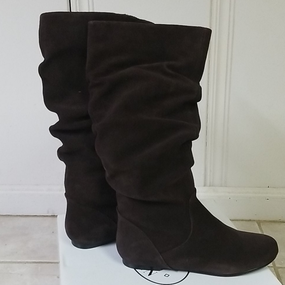 Steve Madden Brown suede slouchy boots NWT